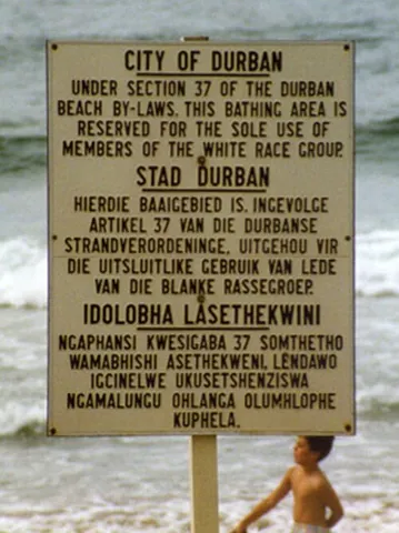 apartheid: the policy of racial segregation in South Africa from 1948 to 1994