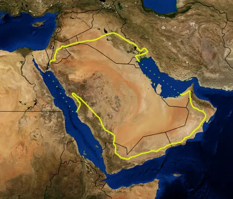 arabian desert: a large desert covering most of the Arabian Peninsula