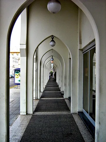 arcade: a row of arches