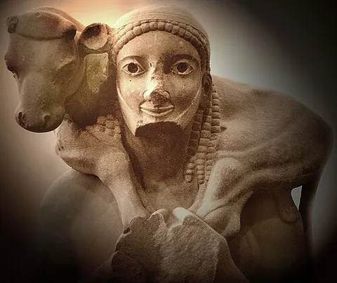 archaic smile: a smiling facial expression commonly found on Greek statues of the Archaic period (9th–5th century...