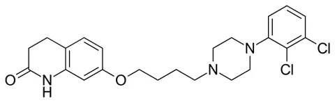 aripiprazole: an antipsychotic drug C₂₃H₂₇Cl₂N₃O₂ used in the treatment of schizophrenia, bipolar disorder, major...