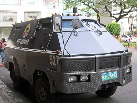 armored: clad or equipped with arms or armor