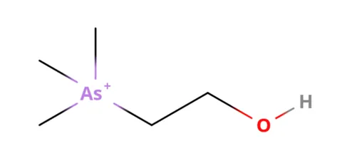 arsenocholine: the organic compound formally derived from choline by replacing the nitrogen atom with arsenic