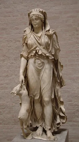 artemis: the Greek goddess of the hunt, wild animals, and wilderness; the daughter of Leto and Zeus; the...