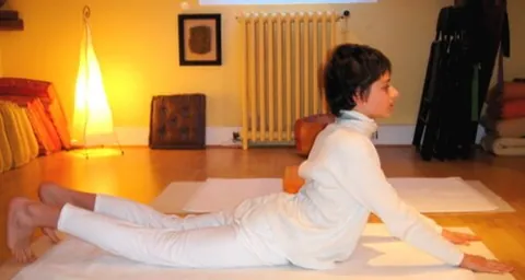 asana: a body position, typically associated with the practice of yoga