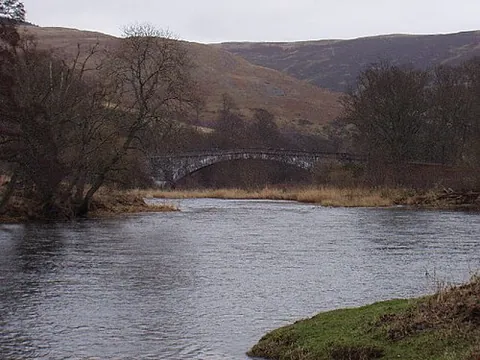 ashiestiel: a hamlet on the south bank of the Tweed in Scottish Borders council area, Scotland (OS grid ref...