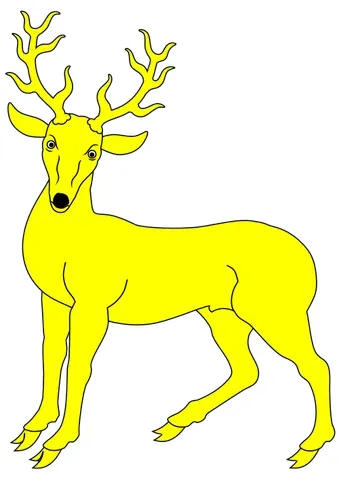 at gaze: gazing; standing so as to stare (especially of deer); statant guardant. (Compare at bay.)
