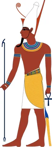 atum: the creator god of Heliopolis, the original source of all matter, associated with the evening sun