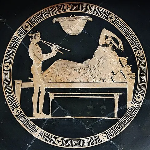 aulos: any of a class of ancient Greek musical instruments resembling pipes or flutes