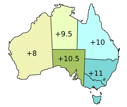 australian eastern daylight time: the time zone that encompasses the Australian states of New South Wales (excluding Broken Hill and...