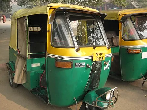 auto rickshaw: a motorized rickshaw of South, Southeast and East Asia, often available for hire in the manner of a...