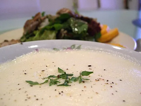 avgolemono: any of a family of Mediterranean sauces and soups made with egg and lemon juice mixed with broth