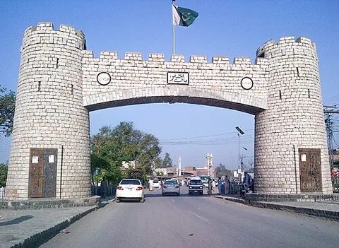 bab-e-khyber: a monument situated at the entrance of the Khyber Pass in the Khyber Pakhtunkhwa province of...
