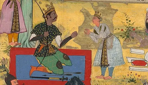 babhruvahana: the king of Manipur, son of Arjuna and Chitrangadā in the Mahabharata, who kills his father and...