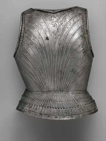 backplate: a plate protecting a fighting person's back