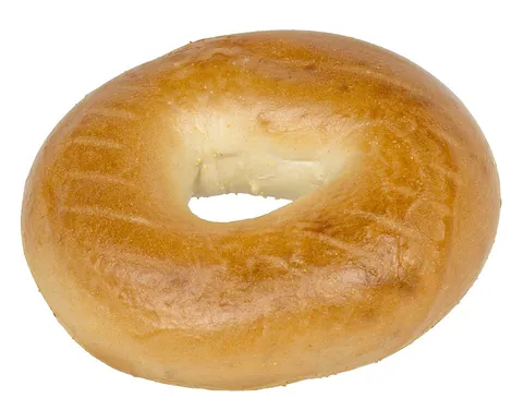 bagel: a toroidal bread roll that is boiled before it is baked