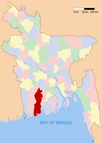 bagerhat district: one of the ten districts in the Khulna Division of Bangladesh