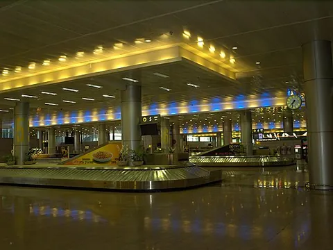 baggage carousel: a machine that delivers checked luggage to the passengers at the baggage claim area at their final...