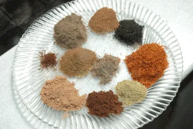 baharat: a mixture of spices commonly used in Middle Eastern cuisine
