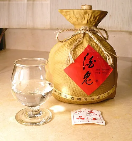 baijiu: a clear Chinese distilled alcoholic beverage, generally distilled from sorghum and about 40–60%...