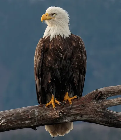 bald eagle: haliaeetus leucocephalus, a species of eagle native to North America and notable for the white...