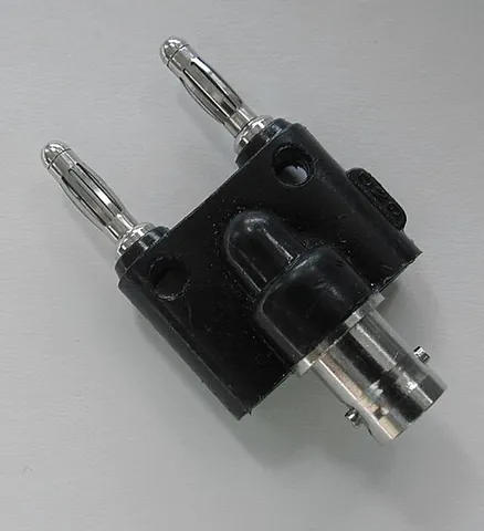 banana plug: a single-wire male component of a banana connector