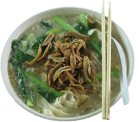 banmian: a Chinese dish of handmade noodles in soup