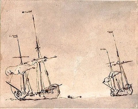 bare poles: the condition of a sailing boat when all of its sails have been taken in