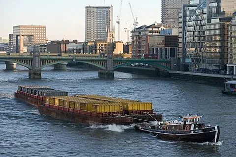bargeload: a load of a barge; the amount of material that constitutes one such load