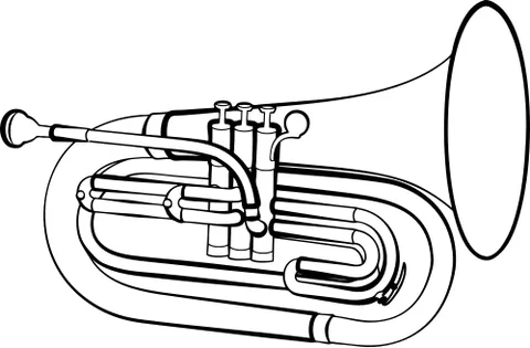 baritone horn: a brass instrument in the baritone range that is similar to a euphonium