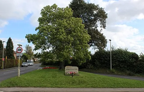barkston ash: a village and civil parish in North Yorkshire, England, previously in Selby district (OS grid ref...