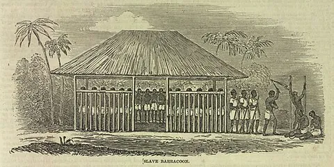 barracoon: a temporary cage for holding (originally) black slaves, and later convicts and other types of...