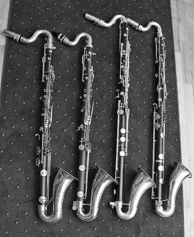 bass clarinet: a bass instrument in the clarinet family