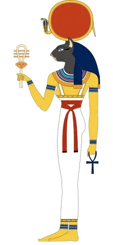 bastet: the goddess of the sun and the moon, of cats, and Lower Egypt; one of the "Eyes / Daughters of Ra",...