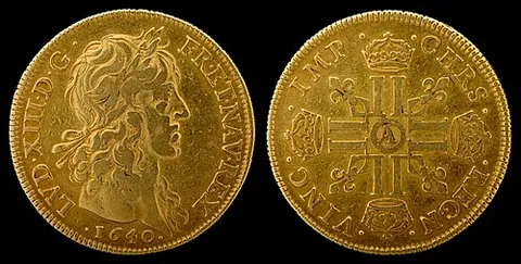 louis d'or: any of the gold coins first introduced in France under Louis XIII in 1640, based upon the Spanish...