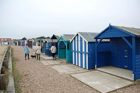 beach hut: a small, single-room building above high-water mark on a beach that is used for changing into...