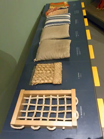 bedcord: a cord or rope interwoven into a bedstead as support for a rope bed