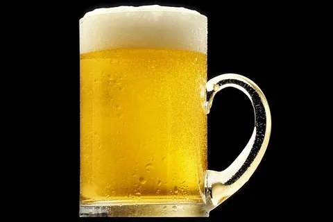 beer: an alcoholic drink fermented from starch material, commonly barley malt; often with hops or some...