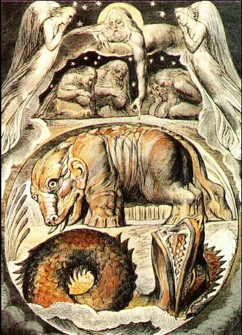 behemoth: a great and mighty beast which God shows to Job in Job 40:15–24