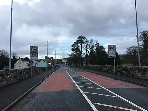 belcoo: a village in County Fermanagh, Northern Ireland, on the border with Ireland (Irish grid ref H0838)