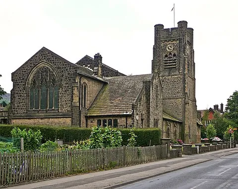 ben rhydding: a suburban village in Ilkley parish, City of Bradford, West Yorkshire, England (OS grid ref SE1347)