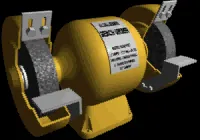 bench grinder: a grinder, typically with a pair of grinding wheels (one at each end of the motor shaft) that is...