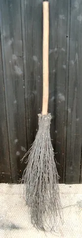 besom: a broom made from a bundle of twigs tied onto a shaft