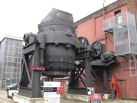 bessemer converter: a large industrial retort vessel used to make steel by the Bessemer process
