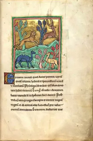 bestiary: a medieval treatise of various real or imaginary animals