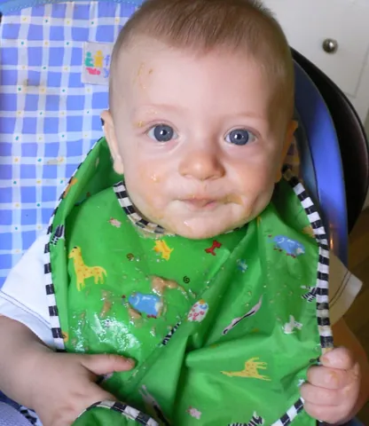 bib: an item of clothing for people (especially babies) tied around their neck to protect their clothes...