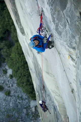 big wall: a very long and sheer multipitch climbing route, typically taking some days to ascend
