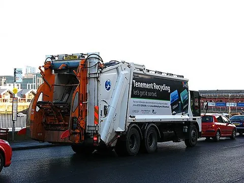 bin lorry: a special-purpose vehicle for the collection of domestic (and commercial) waste