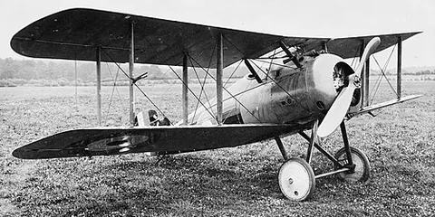 biplane: composed of, or relating to, two planes (flat surfaces extending infinitely in all directions)