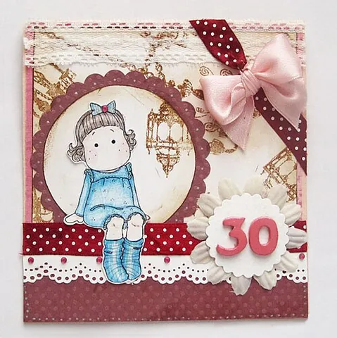 birthday card: a greeting card given to someone to celebrate their birthday